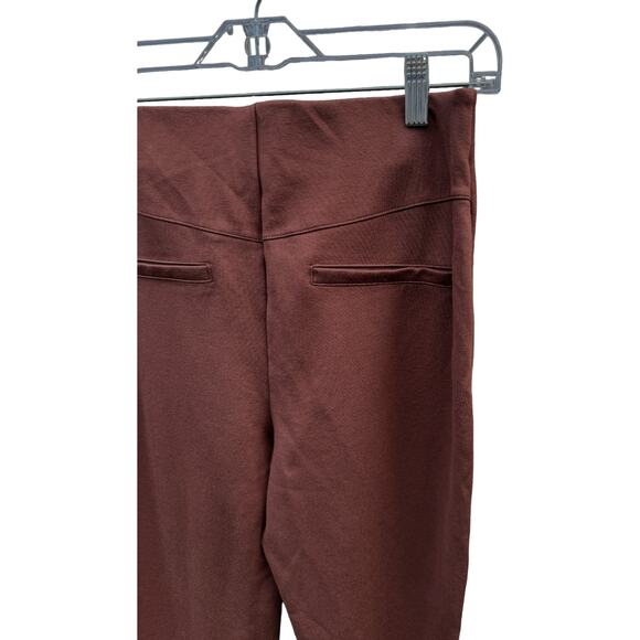 Peace Love World Ponte Split Hem Pants Chocolate Brown XS - Picture 7 of 12